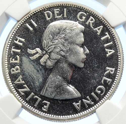 1962年 カナダ 英国 エリザベス2世 オールド ボイジャーズ シルバードルコイン NGC i106335|WORLD RESOURCE【QUEEN店】