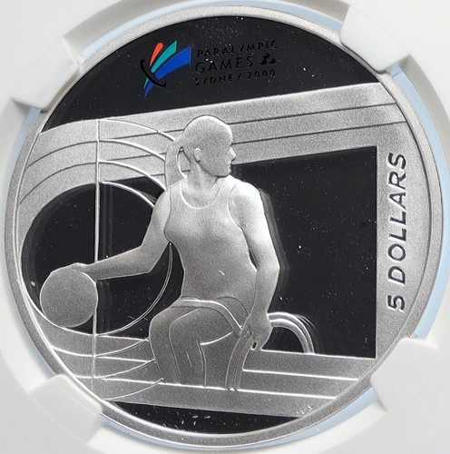 2000年オーストラリアパラリンピックオリンピックプルーフ銀貨5ドルNGC i105850｜WORLD RESOURCE【QUEEN店】
