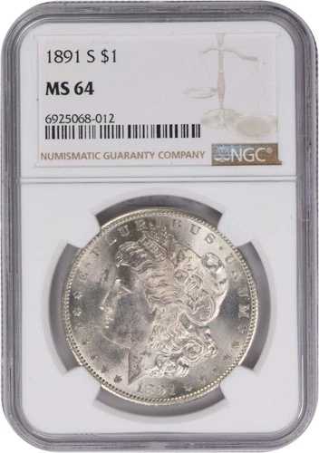 1891-S モルガン銀貨 MS64 NGC｜WORLD RESOURCE【QUEEN店】