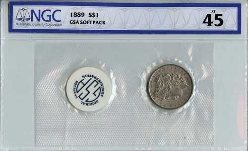 1889年 モルガン・ダラー GSA ソフトパック S$1 NGC XF45 177,650円