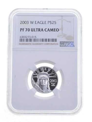 PF70 UCAM 2003-W $25 アメリカンプラチナイーグル - グレードNGC *6045