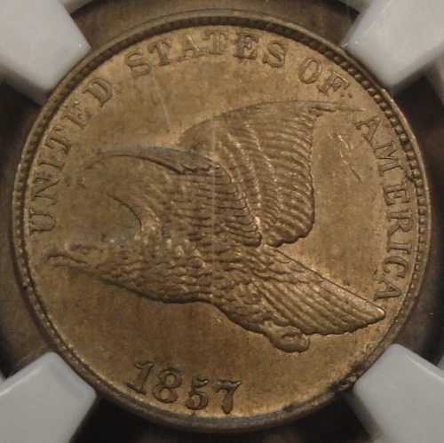 1857年フライングイーグルセント NGC MS62 グレードとしては魅力的