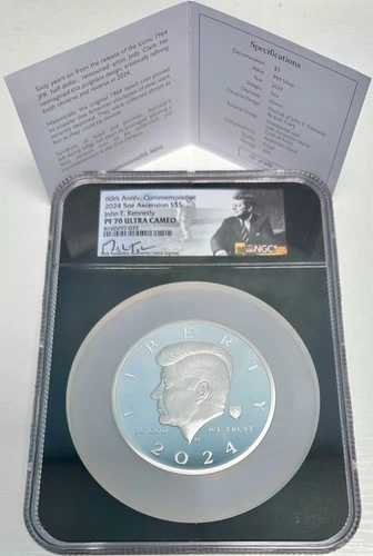 2024年 アセンション島 5ドル シルバー 5オンス ケネディ 60周年 NGC PF70UC トマスカ ?COINGIANTS?｜WORLD RESOURCE【QUEEN店】
