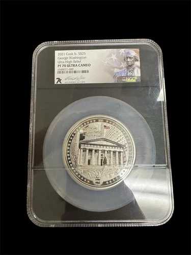 2021年 クック諸島 ジョージ・ワシントン ウルトラハイレリーフ 5オンス NGC PF 70 ウルトラカメオ｜WORLD RESOURCE【QUEEN店】