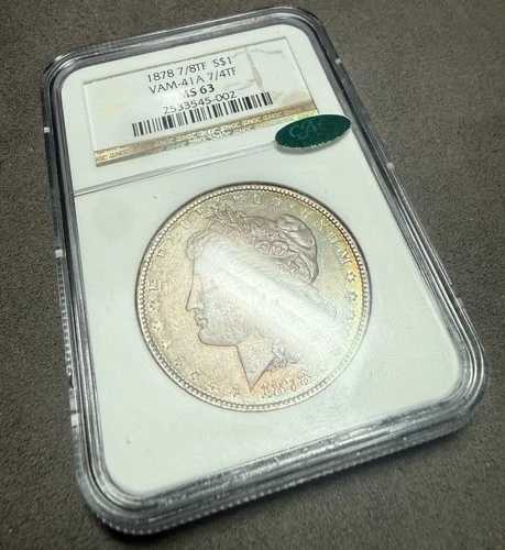 1878 7/8TF S$1 VAM-41A 7/4TF MS63 Cac トナー トーン