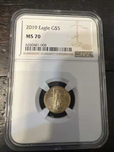 2019年 5ドル アメリカン ゴールド イーグル 1/10オンス ゴールド NGC MS70 .999 純金 USA｜WORLD RESOURCE【QUEEN店】