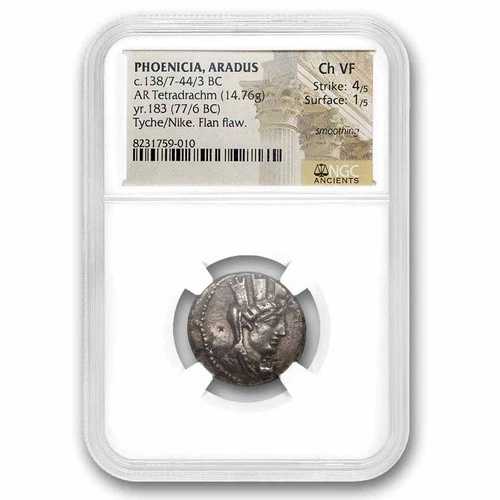 フェニキア、アラドゥス AR テトラドラクマ (紀元前 138/7 ～ 紀元前 44/3) Ch VF NGC 4/1｜WORLD RESOURCE【QUEEN店】