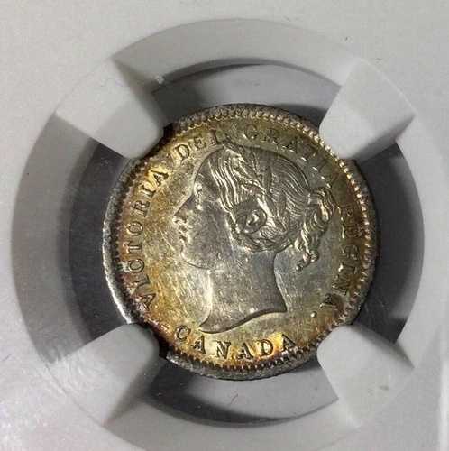 1872H カナダ NGC AU 詳細 10セント シャープコイン 見た目良好 美しい色