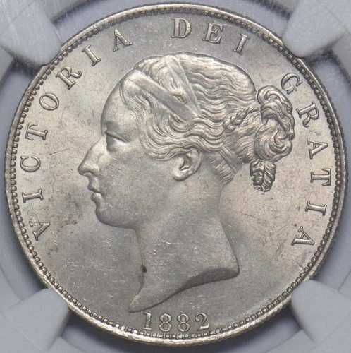 1882年ハーフクラウン（NGC MS 63） - ヴィクトリア英国銀貨 - 素晴らしい