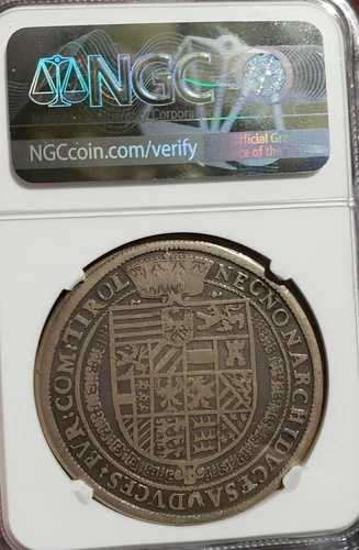 1605年 銀貨 ターラー・ホール Dav-3005。皇帝ルドルフ2世。オーストリア南部。NGC F 12|WORLD RESOURCE【QUEEN店】