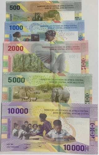中央アフリカ諸国 セット 5 UNC 500 1000 2000 5000 10000 FR 2020 2022 P 700-704 37,895円