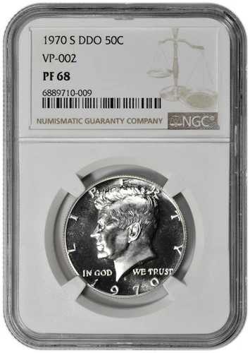1970 S DDO 50セント プルーフ ケネディ ハーフダラー NGC PF 68 VP-002 新品ホルダー｜WORLD RESOURCE【QUEEN店】