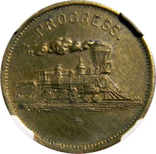 1885年 ケンタッキー州ルイビル ハウ・マシン社 サザン・エキスポ トークン NGC MS61 (18-18)