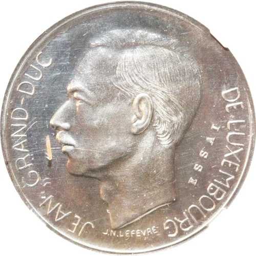 CD1086 トップ ポップ ルクセンブルク 10 フラン大公 ジャン エッサイ 1971 シルバー NGC MS66