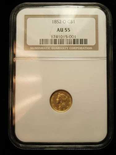 1852-O 1ドル リバティヘッド金貨 - NGC AU55 ブラウンラベル｜WORLD RESOURCE【QUEEN店】
