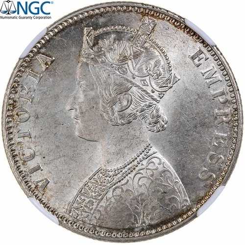 [#906159] イギリス領インド、ビクトリア、ルピー、1900年、ボンベイ、銀、NGC、MS63+、KM:-｜WORLD RESOURCE【QUEEN店】