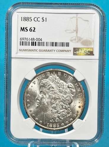 1885年-CCモーガンシルバードル --NGC MS-62-