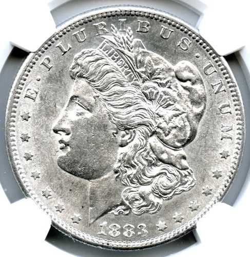 1883年-S モーガンドル NGC AU58 より良い日付グレード-