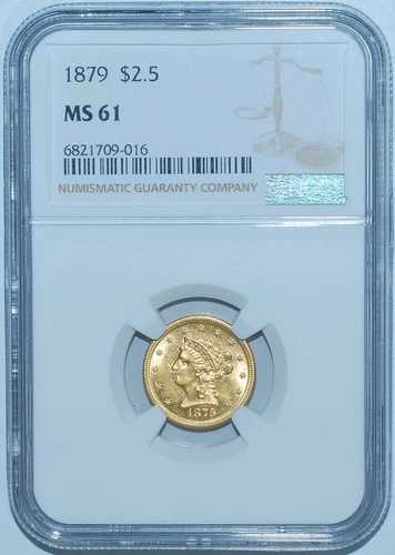 1879 NGC MS61 2.50ドル 金貨 リバティヘッドクォーターイーグル