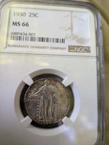 1930年 シルバー スタンディング リバティ クォーター NGC MS 66 25セント MS 66