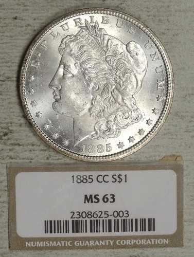 1885-CC モルガン・ダラー、チョイス・アンサーキュレート、オリジナル BU コイン 1112-10