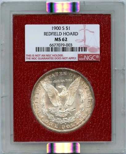 1900年-S $1 モーガンドルレッドフィールド NGC MS62-