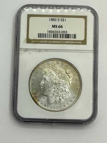 1882-S モーガン銀貨 1ドル硬貨 NGC MS 66