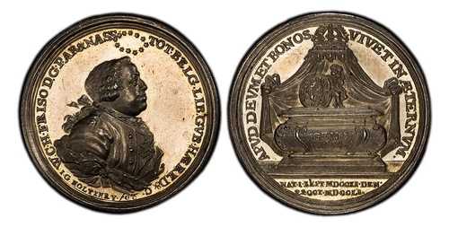 NETH。ウィリアム4世 1751年 ARメダル。PCGS MS62。vLoon 303。ウィリアム4世の死。