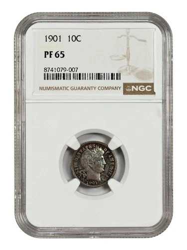 1901 10C NGC PR65 - バーバーダイム