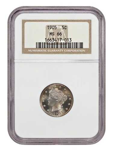 1905 5C NGC MS66 - リバティニッケル｜WORLD RESOURCE【QUEEN店】