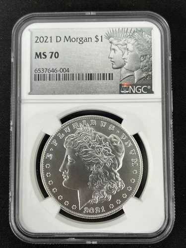 2021-D (MS70) モルガン銀貨 NGC - 希少 MS70 デンバー