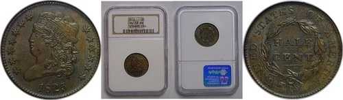 1825年 ハーフセント NGC AU-58 197,450円