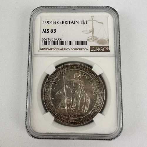 1901年 1901B イギリス貿易 1ドル硬貨 MS63 NGC 鑑定済み｜WORLD RESOURCE【QUEEN店】