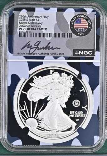 NGC PR70 250周年記念 アメリカ海軍 アメリカンイーグル 1オンス シルバー プルーフコイン｜WORLD RESOURCE【QUEEN店】