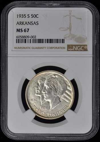 アーカンソー 1935-S シルバー記念 50セント NGC MS67｜WORLD RESOURCE【QUEEN店】