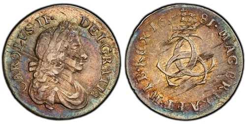 イングランド国王チャールズ2世（在位1660-1685年）。1681年ARマウンディセット。PCGS AU58-AU53｜WORLD RESOURCE【QUEEN店】
