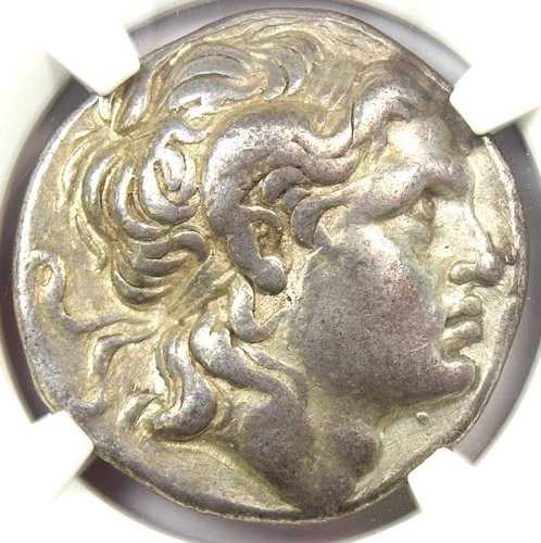 リュシマコス銀貨ARテトラドラクマリュシマコス・トラキア貨幣（紀元前305年）。NGC VF認定｜WORLD RESOURCE【QUEEN店】