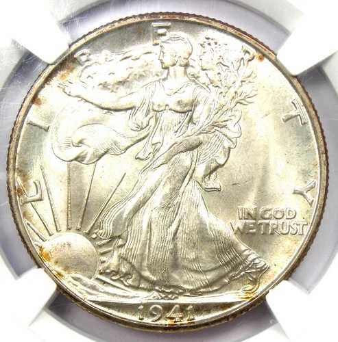 1941-D ウォーキング リバティ ハーフ ドル 50C - NGC MS67+ プラス グレード - 価値 2,750 ドル!｜WORLD RESOURCE【QUEEN店】
