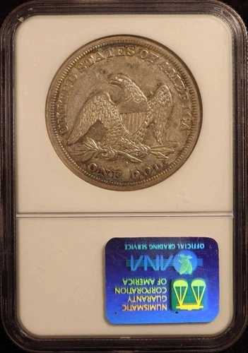 1859-O シーテッド・リバティ・シルバー・ダラー - NGC AU53 - AUの難解な例！素晴らしいストライク！｜WORLD RESOURCE【QUEEN店】