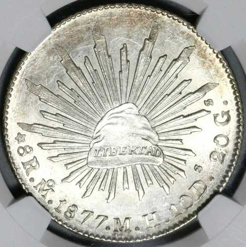 1877-Mo NGC MS 64 メキシコ 8レアル ミントステート シルバーコイン POP 4/1 (21040202D)｜WORLD RESOURCE【QUEEN店】