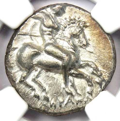 カラブリア タラス AR ディドラクマ銀貨 紀元前302-280年 - NGC Choice AU認定｜WORLD RESOURCE【QUEEN店】