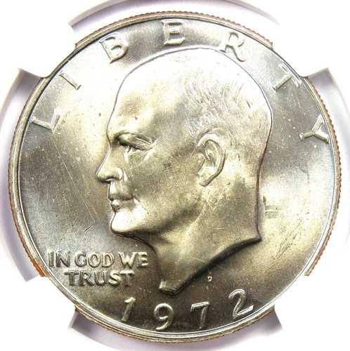 1972-D アイゼンハワー ダラー アイク 1 ドル コイン - NGC MS67 認定 - 2,500 ドル相当!｜WORLD RESOURCE【QUEEN店】