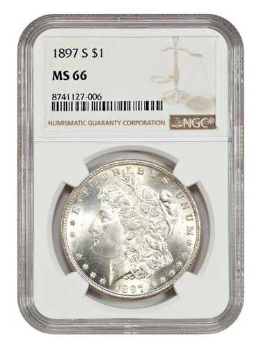 1897-S $1 NGC MS66 - モルガン・ダラー｜WORLD RESOURCE【QUEEN店】