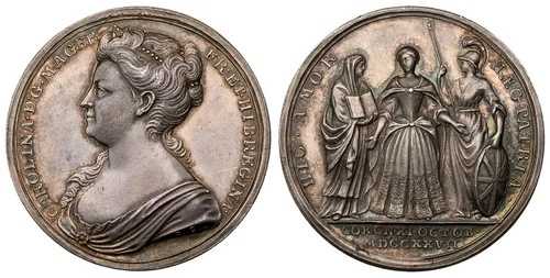 イギリス。キャロライン1727年AR戴冠式メダル NGC MS62 アイマー 512; MI ii 480/8｜WORLD RESOURCE【QUEEN店】