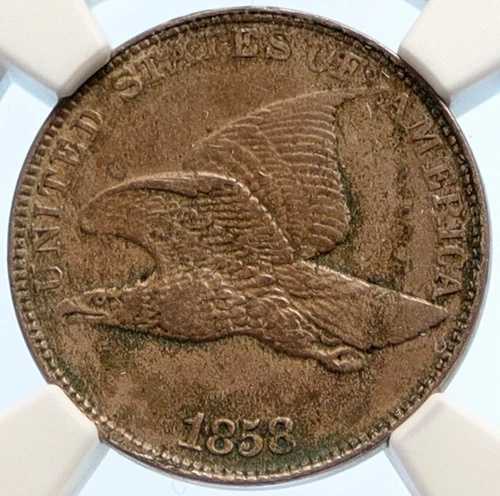 1858年 アメリカ合衆国 フライングイーグルリース アンティーク ヴィンテージ セントコイン NGC i95568｜WORLD RESOURCE【QUEEN店】