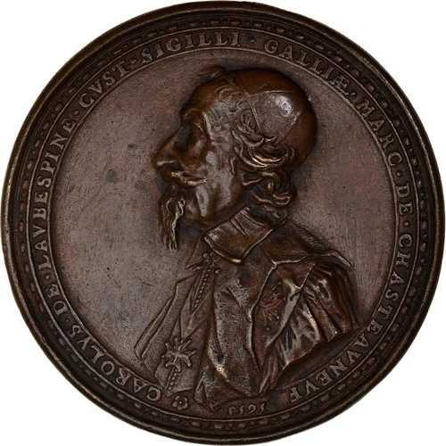 [#189594] フランス、メダル、シャルル・ド・ローベスパヌ、1653年、ブロンズ、ベル、オーストラリア｜WORLD RESOURCE【QUEEN店】