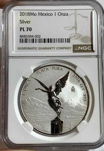 2018 メキシコ シルバー オンザ リベルタ NGC PL70 リバース プルーフ｜WORLD RESOURCE【QUEEN店】