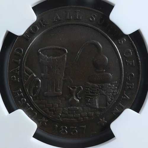 LC-16A1 NGC EF-40 Un Sou トークン モルソン・ブリュワーズ ローワー・カナダ モントリオール ブルトン 562