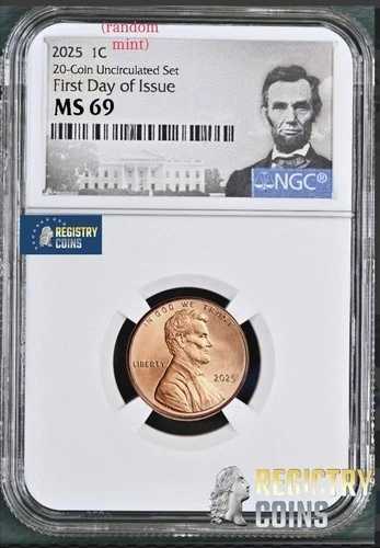 2025年 リンカーン・シールド セント NGC MS69 ペニー 初日発行 ランダムミント プレセール