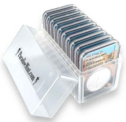 10 x 2023 W シルバー イーグル プルーフ NGC PF70 UC ラシュモア山コア クリアケース付き